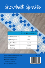 Load image into Gallery viewer, Snowdrift Sparkle PAPER Table Runner Pattern
