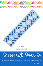 Load image into Gallery viewer, Snowdrift Sparkle PAPER Table Runner Pattern
