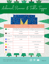 Load image into Gallery viewer, Arboreal Runner & Table Topper PAPER Quilt Pattern