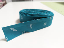 Load image into Gallery viewer, Quilt Binding - Hopscotch Trinkets - Teal - 336 inches
