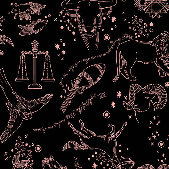 Astrologika Night Infinite Heavens by Eye Candy Quilts, 1/2 yard