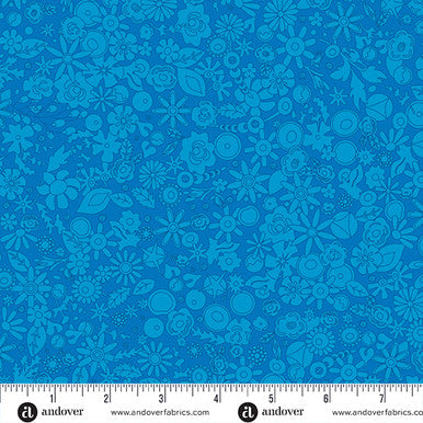 Sun Print 2024 by Alison Glass Woodland Cobalt, 1/2 Yard