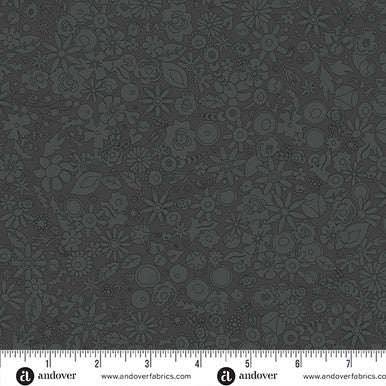 Sun Print 2024 by Alison Glass Woodland Charcoal, 1/2 Yard