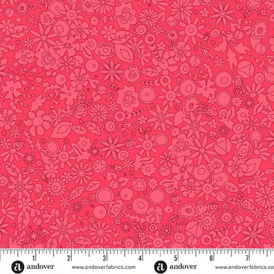 Sun Print 2024 by Alison Glass Woodland Strawberry, 1/2 Yard