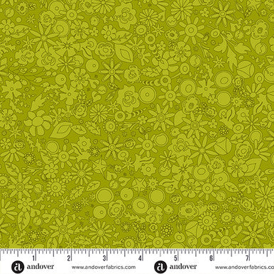 Sun Print 2024 by Alison Glass Woodland Leaf, 1/2 Yard