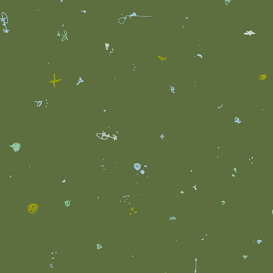 Motley Kermit by Giucy Giuce, 1/2 yard