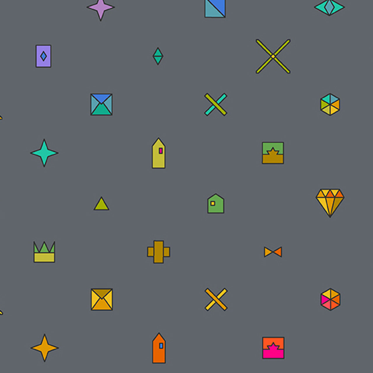 Sun Print 2022 - 10th Anniversary Collection by Alison Glass Trinket Charcoal