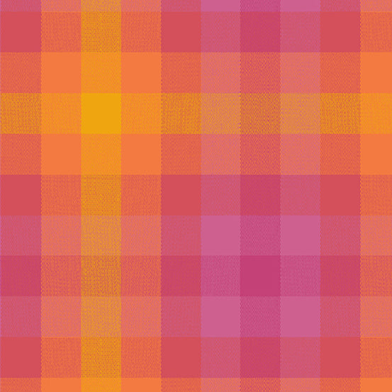 Kaleidoscope Stripes & Plaids, Sunrise Plaid, 1/2 Yard