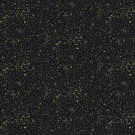 Cosy Christmas Linen Texture Metallic Black, 1/2 Yard
