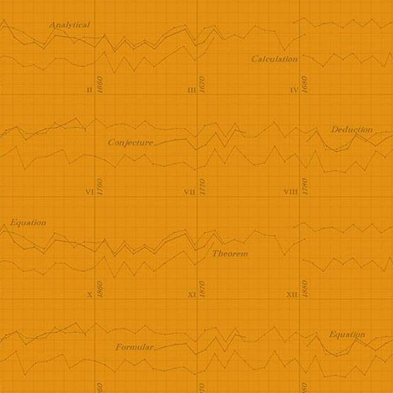 Color Theory Graph Orange, 1/2 yard