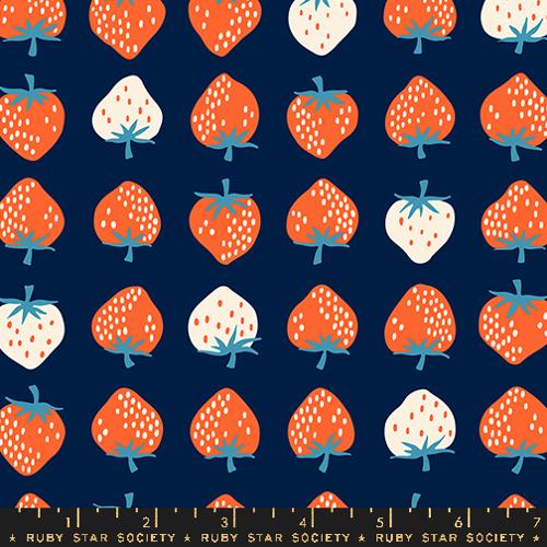 Strawberry Navy, 1/2 Yard