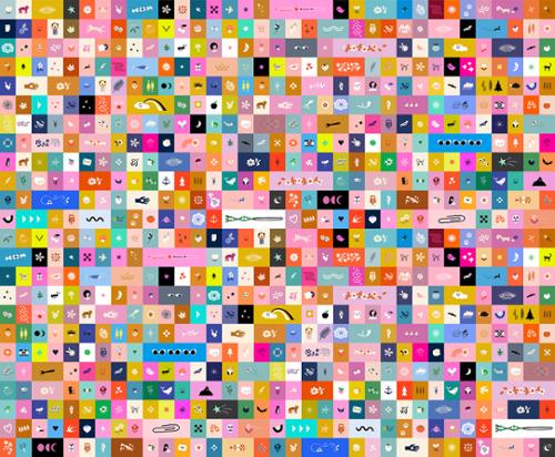 Selvedge Magic Icons Multi, 1 Yard