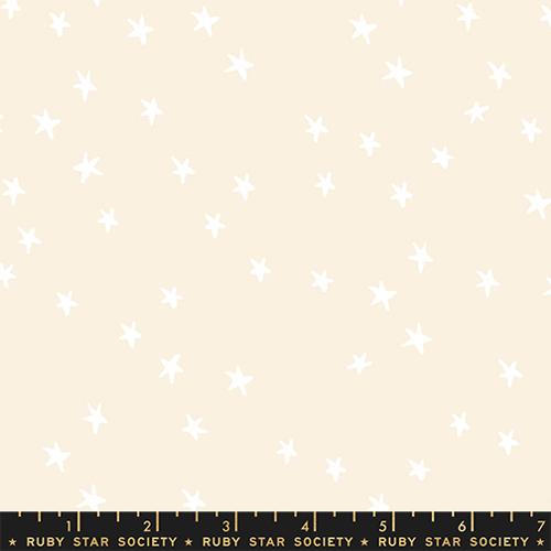 RSS Starry, White on Natural, 1/2 Yard