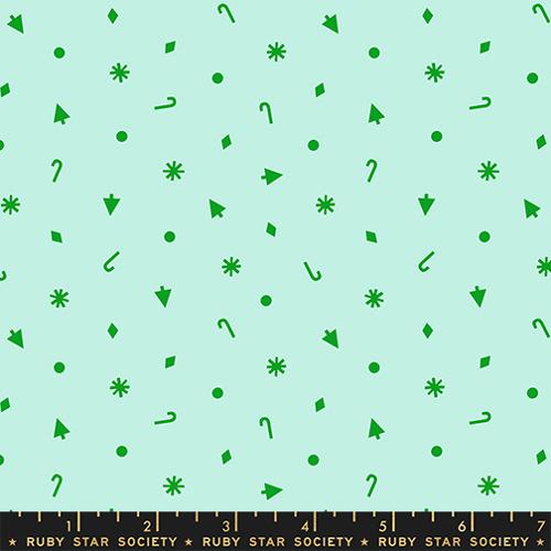 Merry Happy Mint, 1/2 Yard