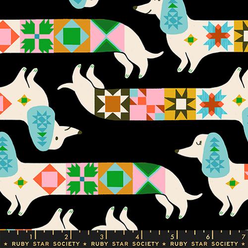 1 800 Notion Soft Black Dogs, 1/2 Yard