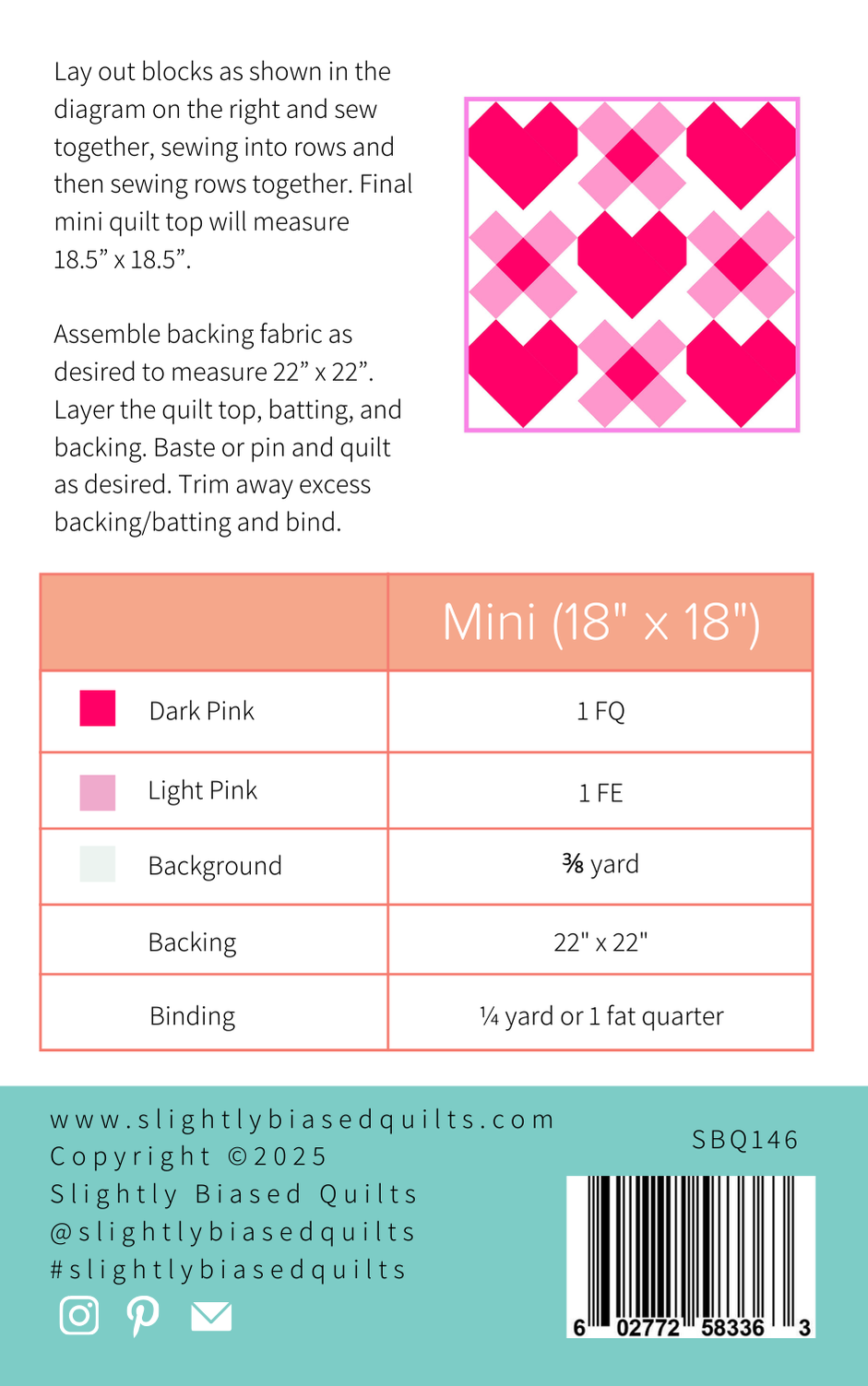 Cordate Mini Remix PAPER Quilt Pattern