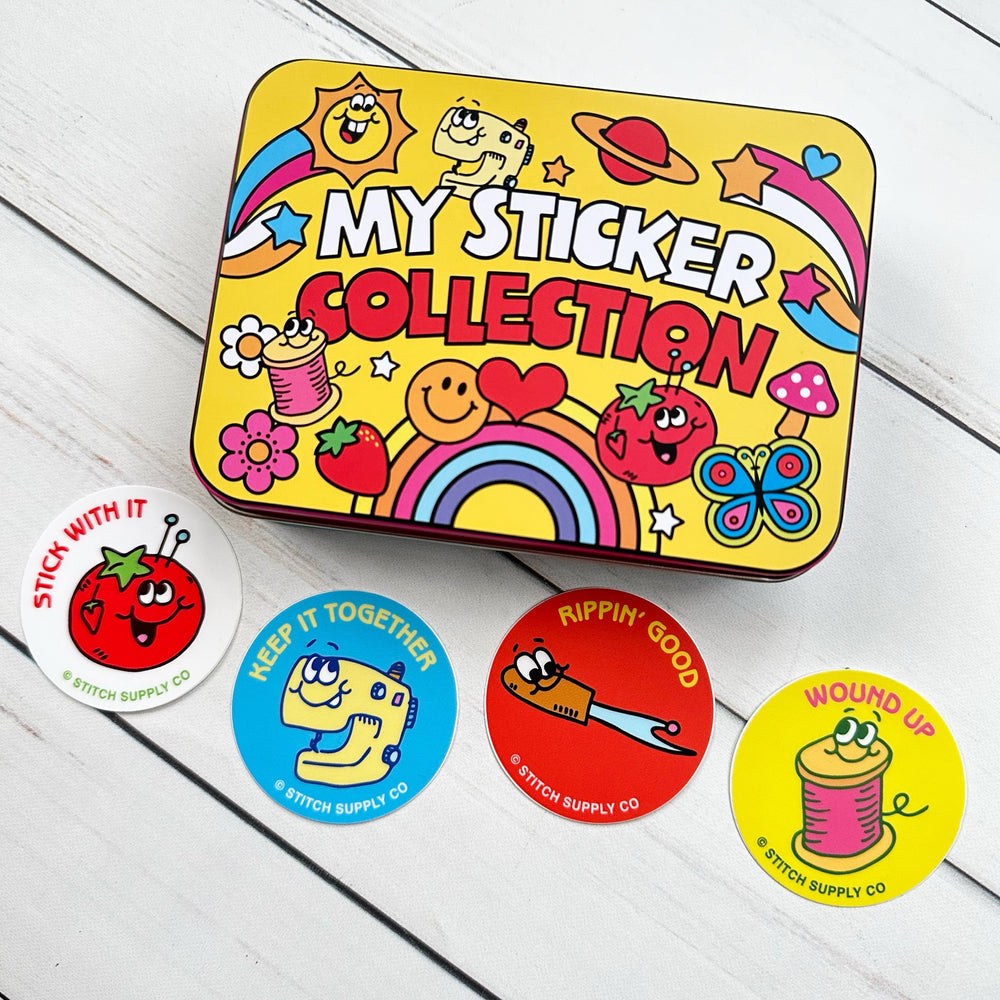 Sewing Sticker Tin