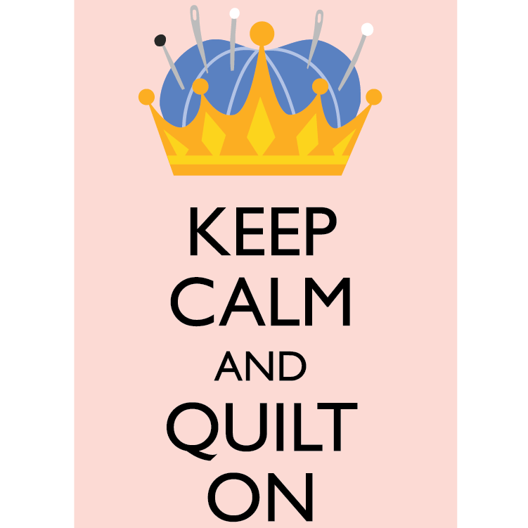 Keep Calm and Quilt On Sticker, Pack of 6
