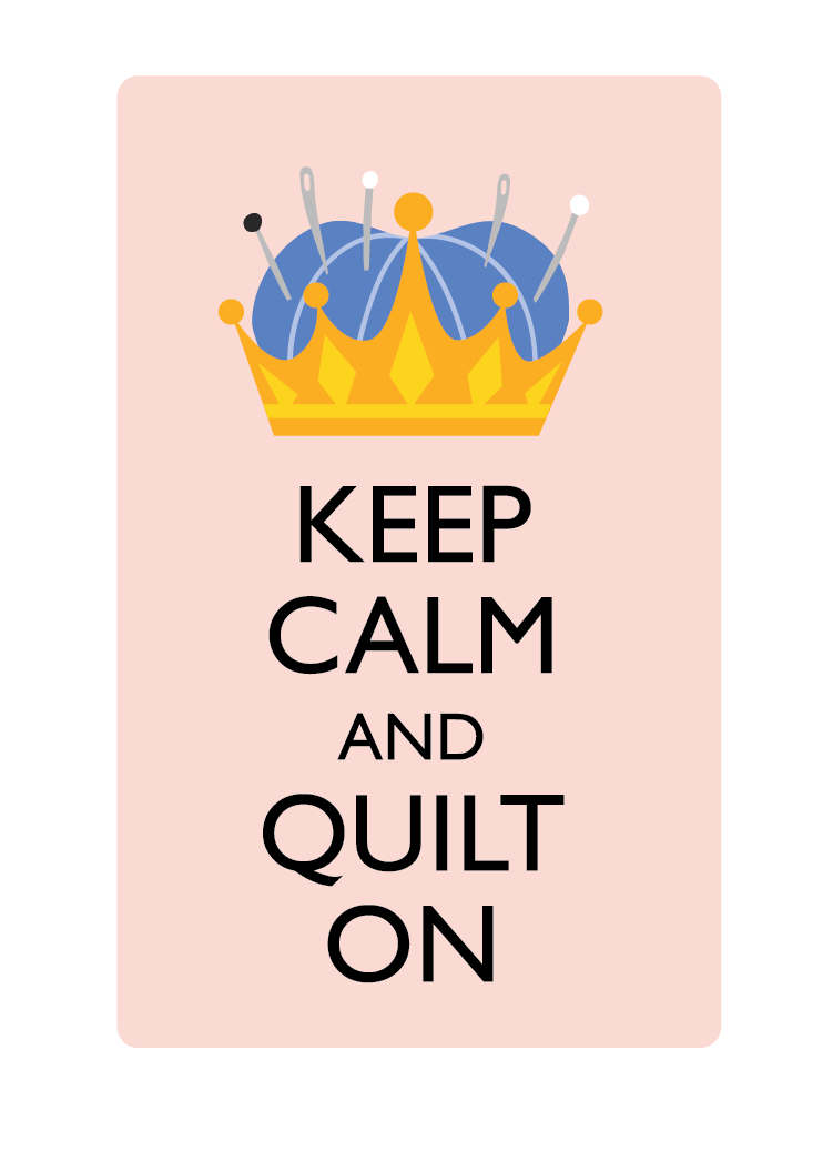 Keep Calm and Quilt On Sticker, Pack of 6