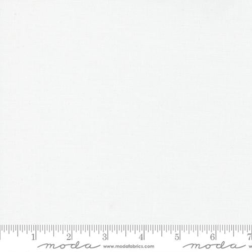 Bella Solids in White Bleached by Moda, 1/2 Yard
