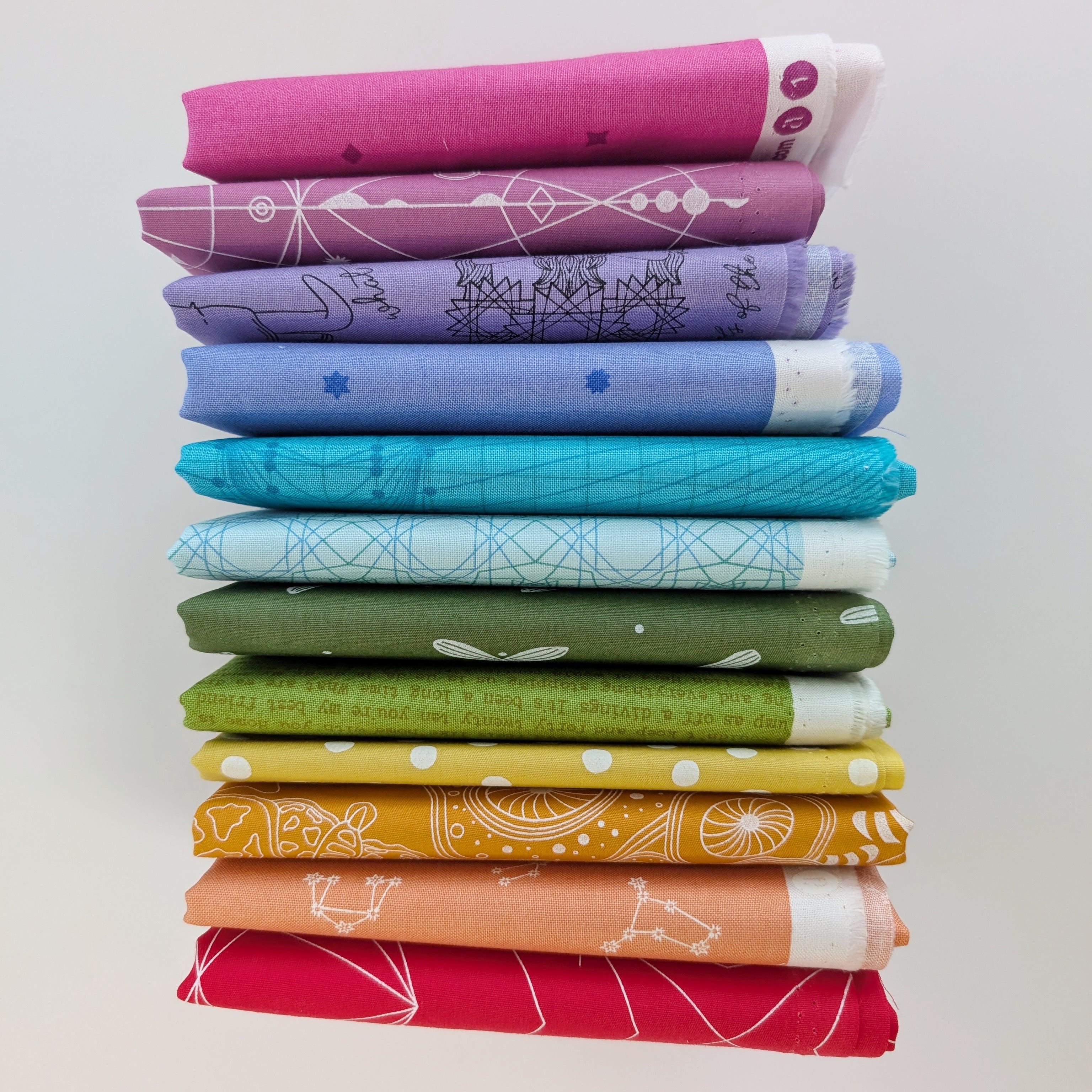 Rainbow Remix Bundle of 12 Fat Quarters