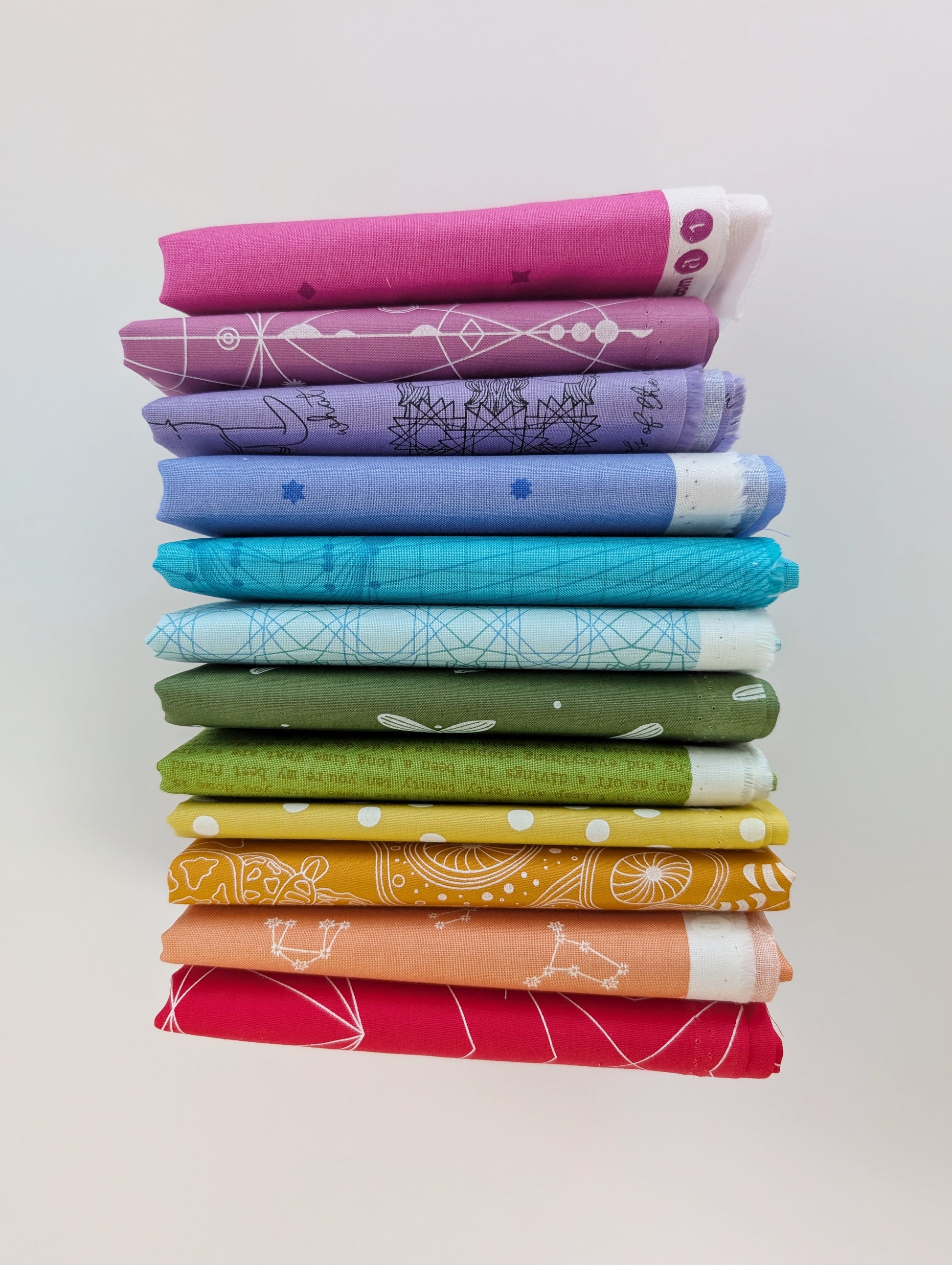 Rainbow Remix Bundle of 12 Fat Quarters