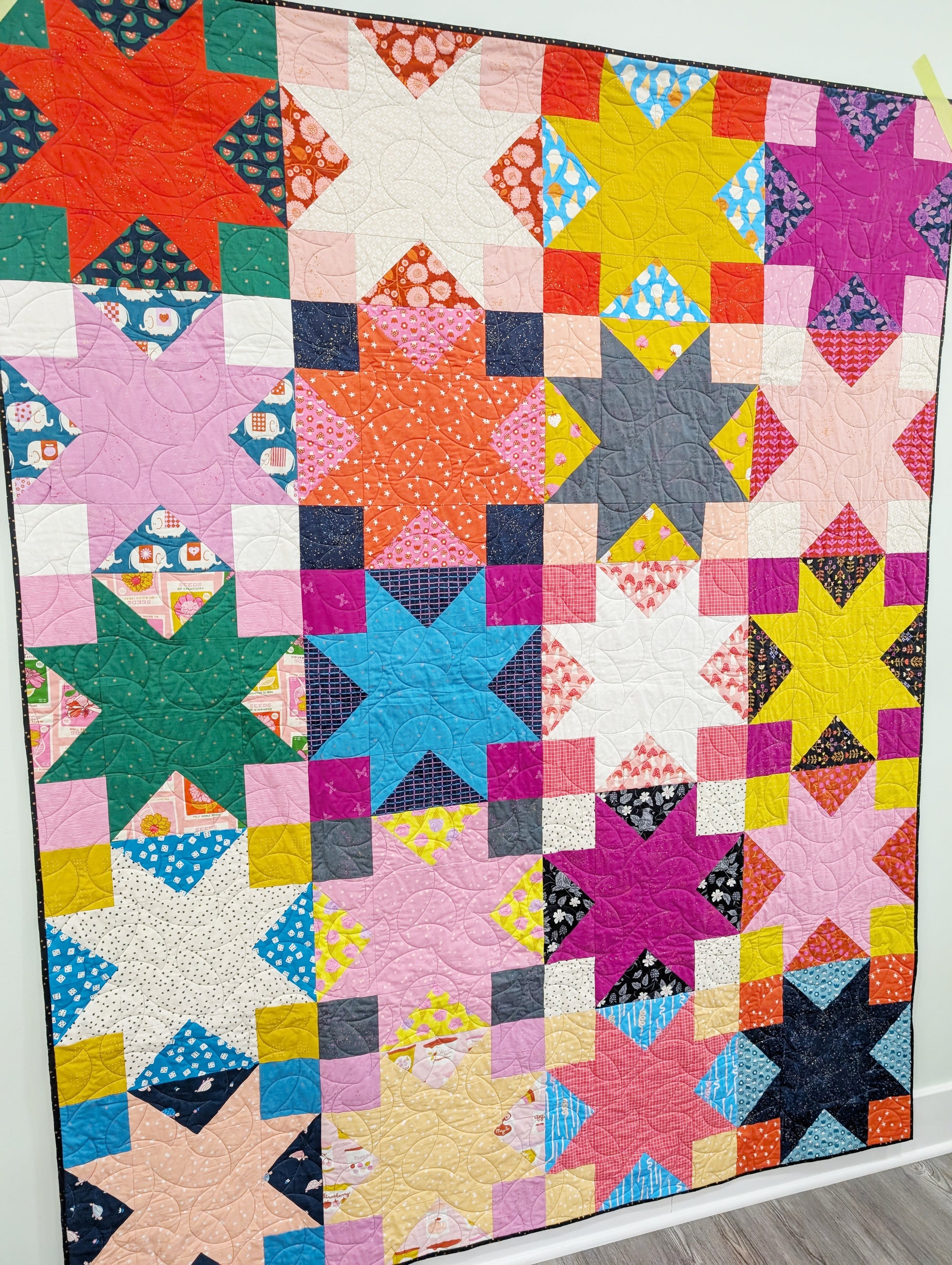 Starburst Pop PDF Quilt Pattern - Automatic Download