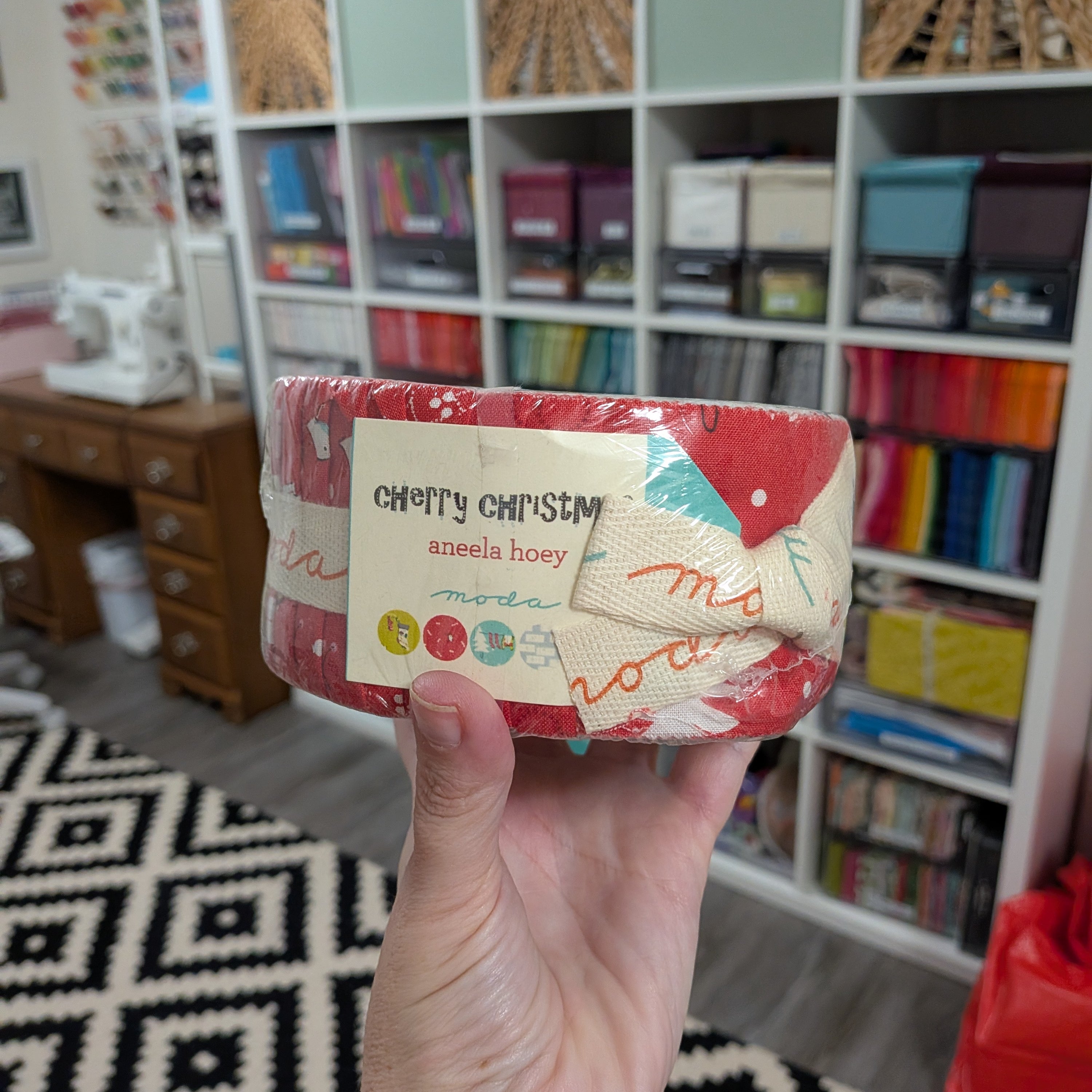 Cherry Christmas Jelly Roll by Aneela Hoey for Moda, Out of Print