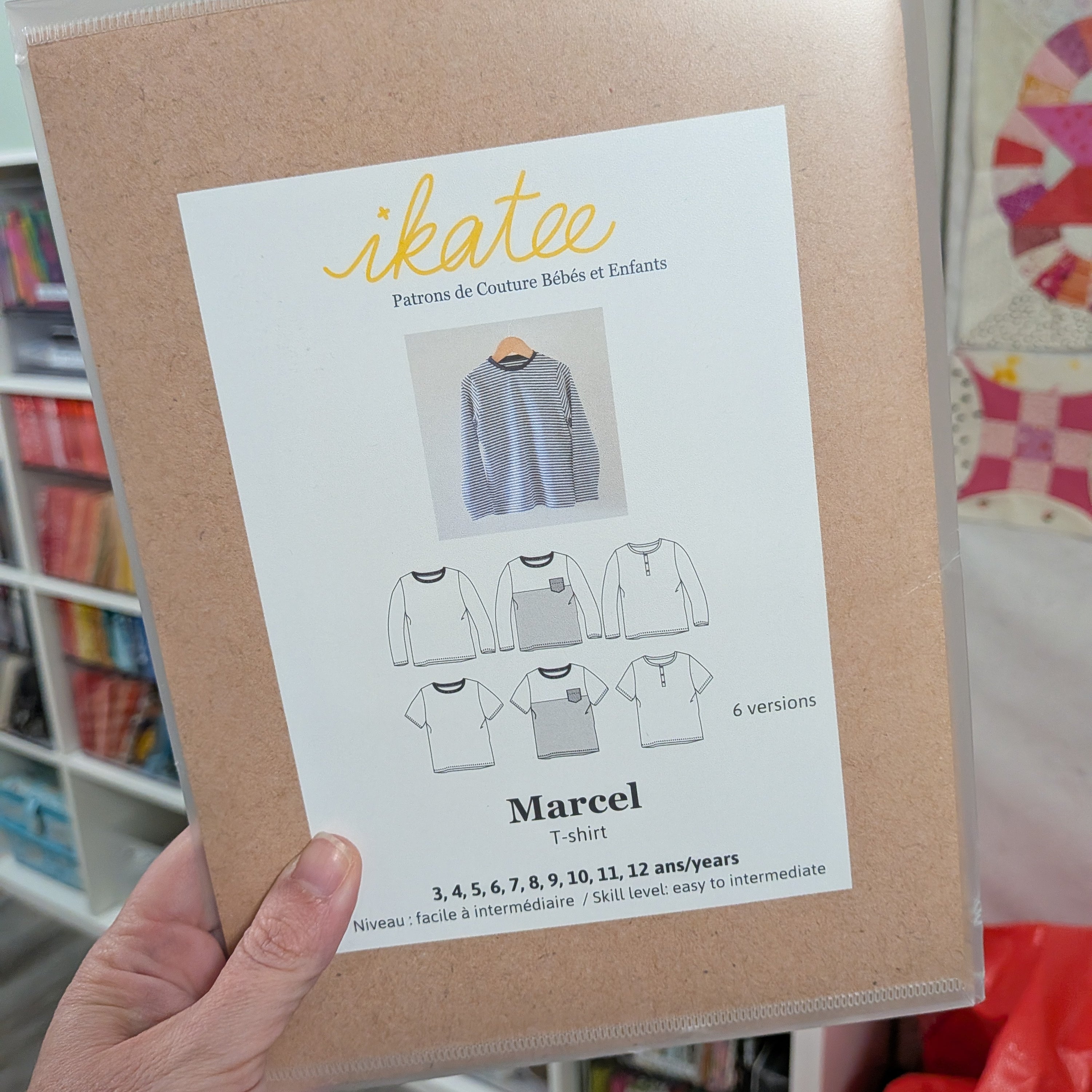 Marcel T-Shirt Pattern by Ikatee, Unisex 3 to 12 Years