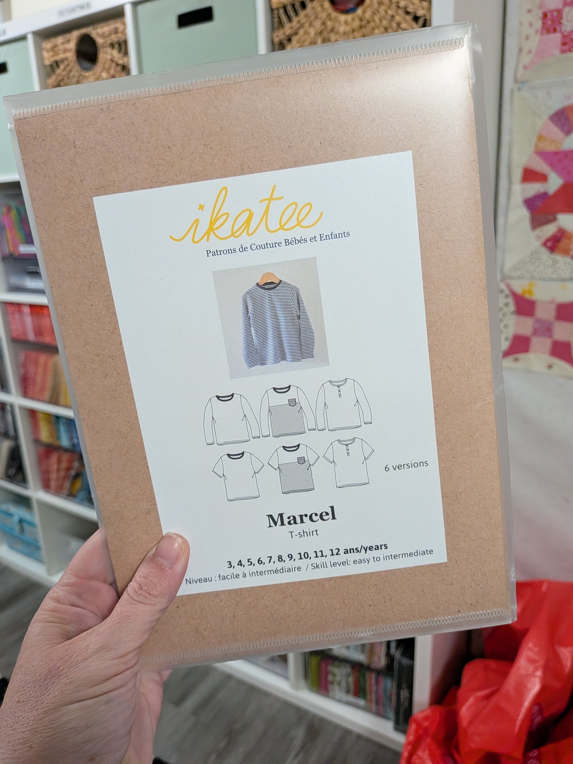 Marcel T-Shirt Pattern by Ikatee, Unisex 3 to 12 Years