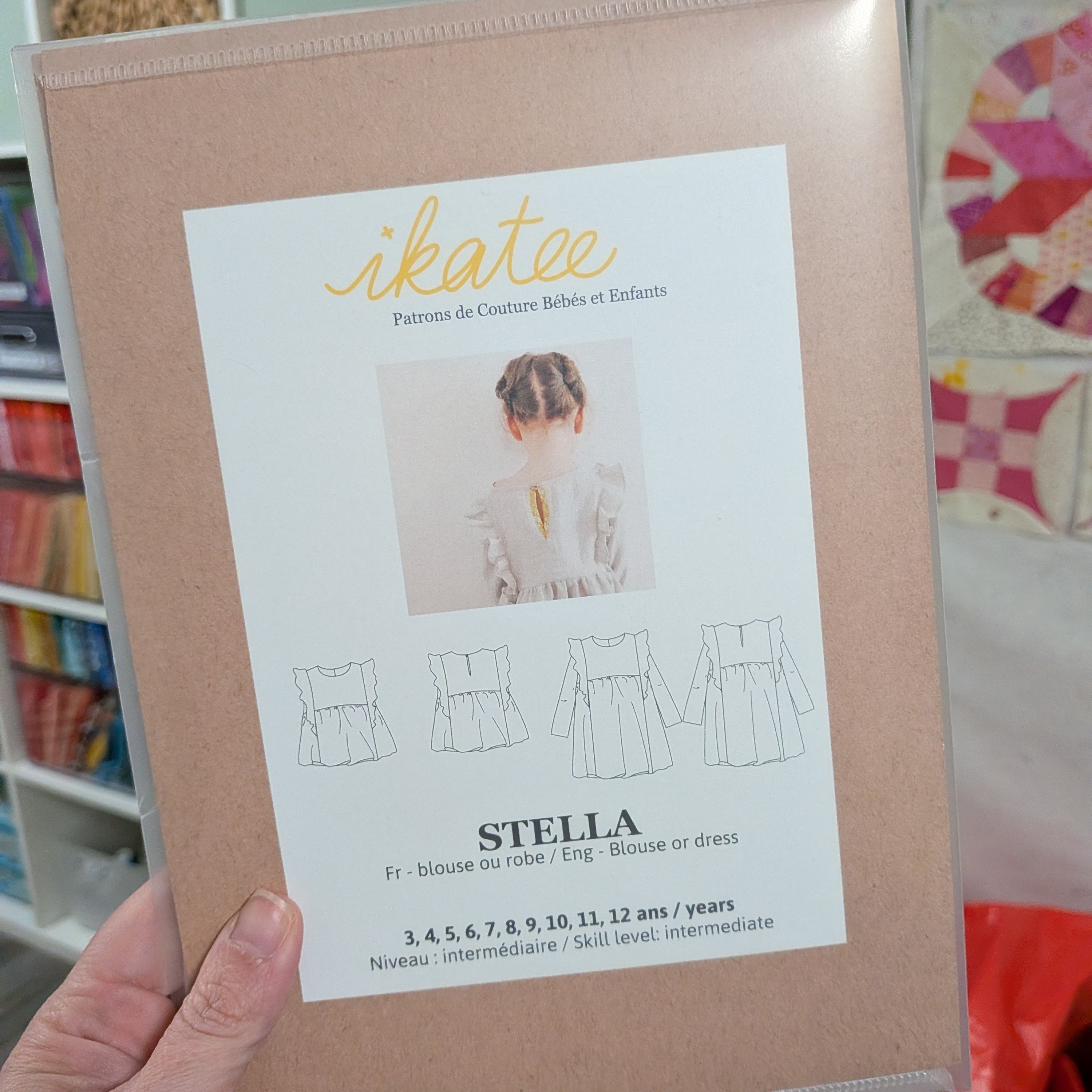 Stella Blouse and Dress Pattern by Ikatee, 3 to 12 Years