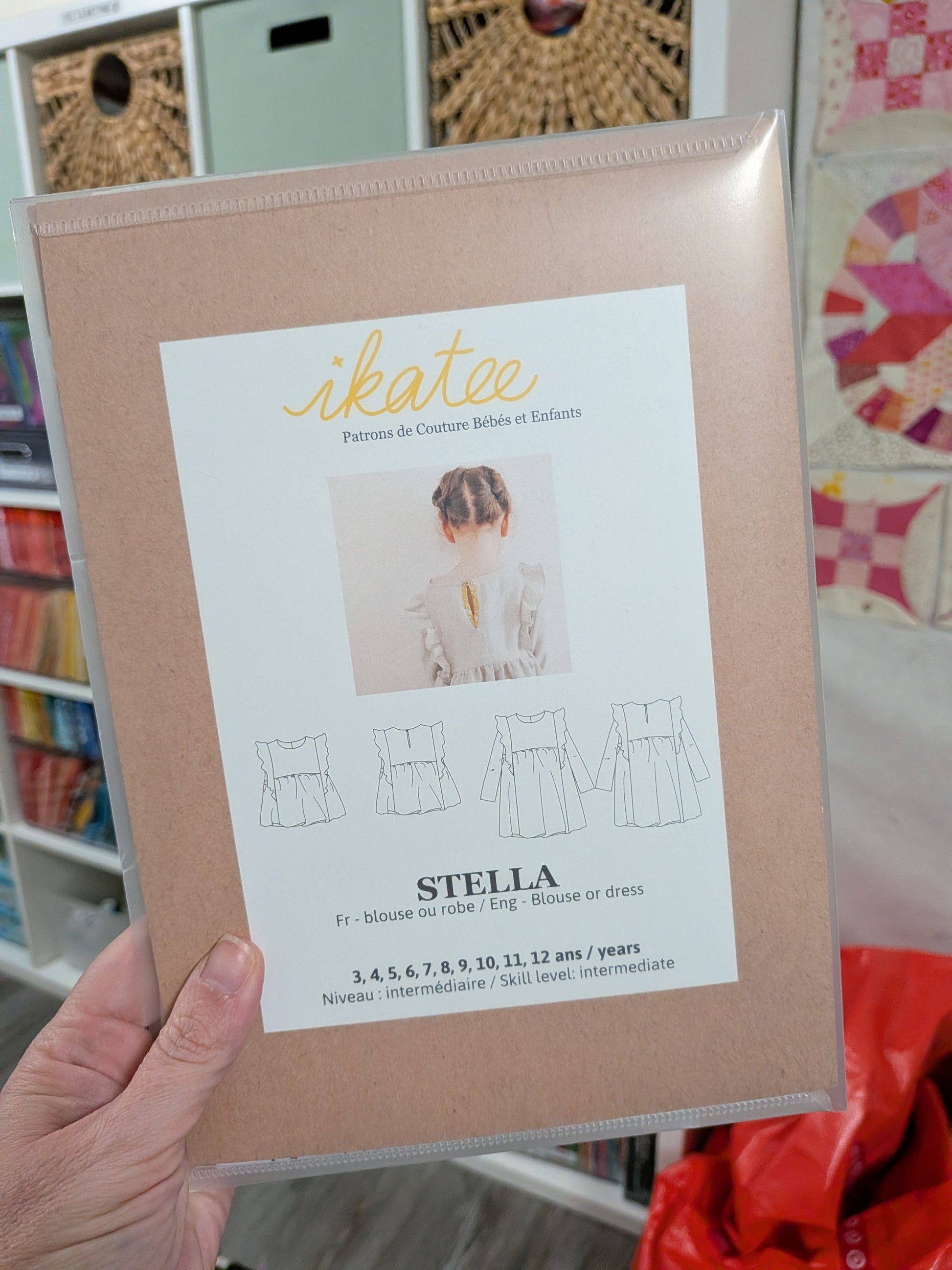 Stella Blouse and Dress Pattern by Ikatee, 3 to 12 Years