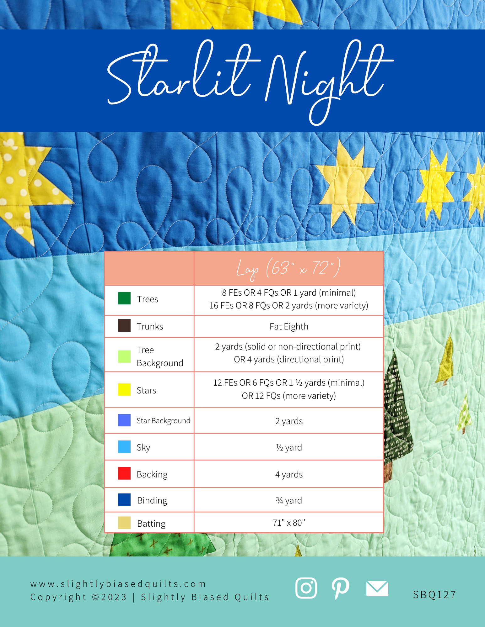 Starlit Night PDF Quilt Pattern - Automatic Download