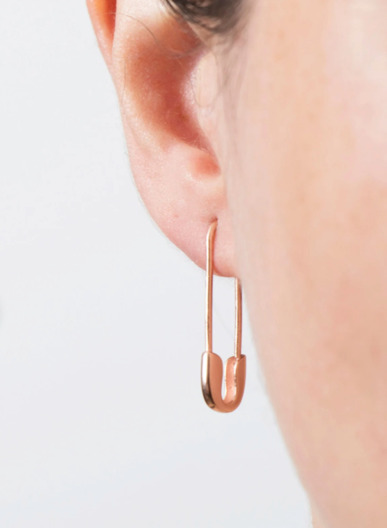 Safety pin earrings