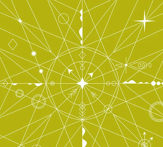 Hopscotch Compass in Margarita by Alison Glass, 1/2 yard