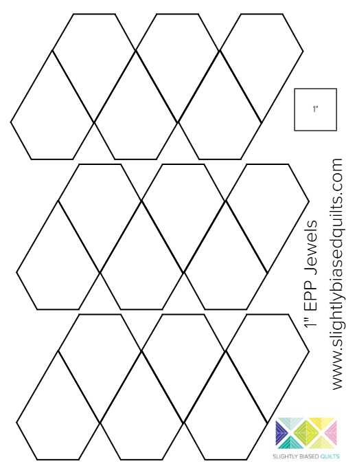 FREE 1" Jewel EPP Printable Templates - Automatic Download