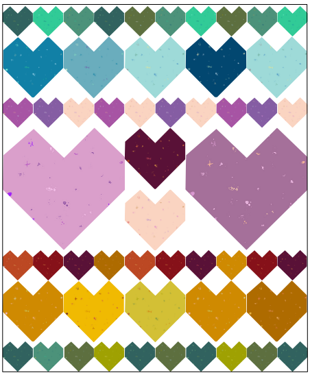 Cordate Quilt Kit, Motley by Giucy Guice
