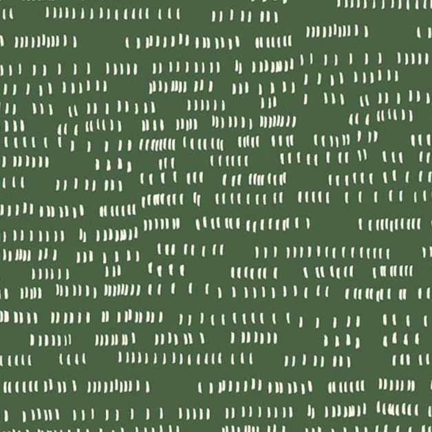 Whiskers and Dash by Sarah Golden - Green, 1/2 Yard