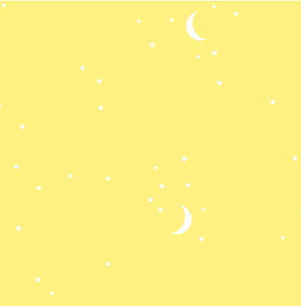 Andover Moon and Stars, Yellow, 1/2 Yard