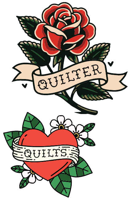 Temporary Tattoo Sheet - Quilter/Quilts