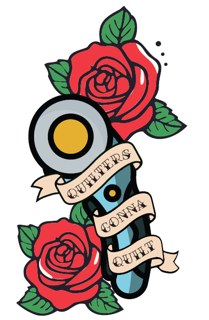 Temporary Tattoo Sheet - Quilters Gonna Quilt