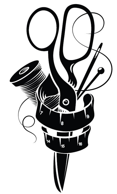 Temporary Tattoo Sheet - Scissors/Notions