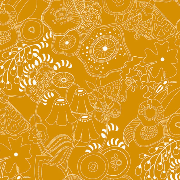 Hopscotch Grow in Butternut Squash by Alison Glass, 1/2 yard