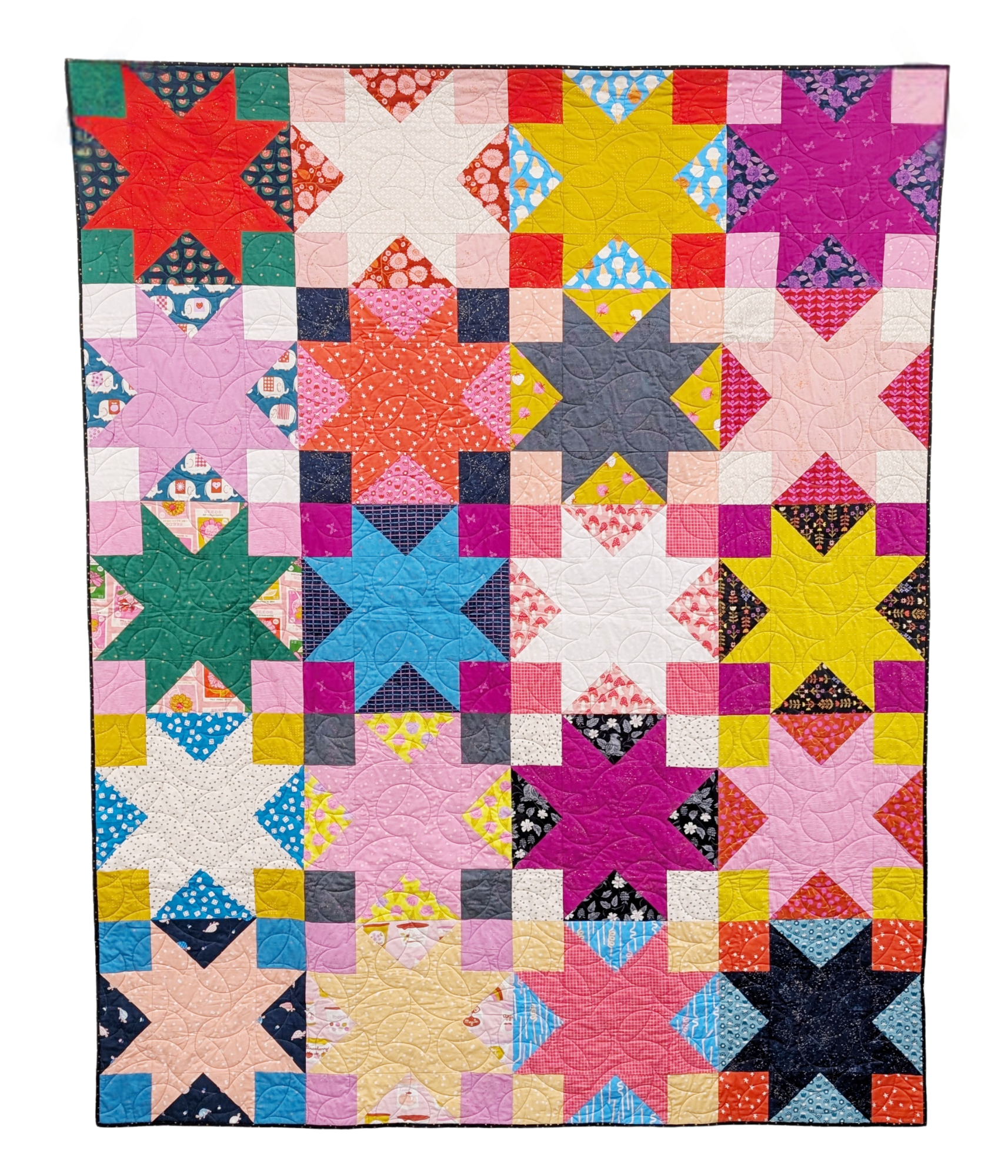 Starburst Pop PDF Quilt Pattern - Automatic Download