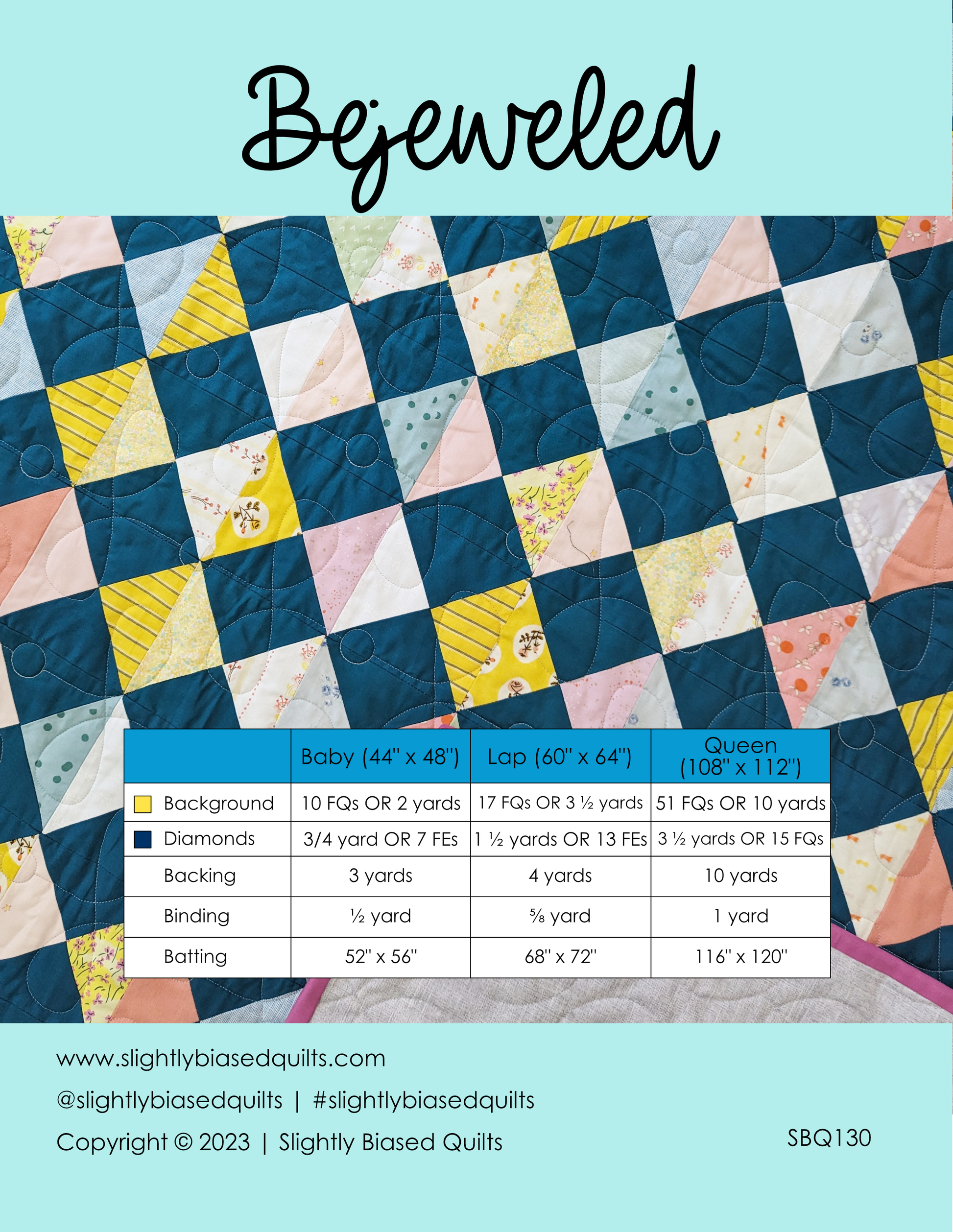 Bejeweled PDF Quilt Pattern - Automatic Download