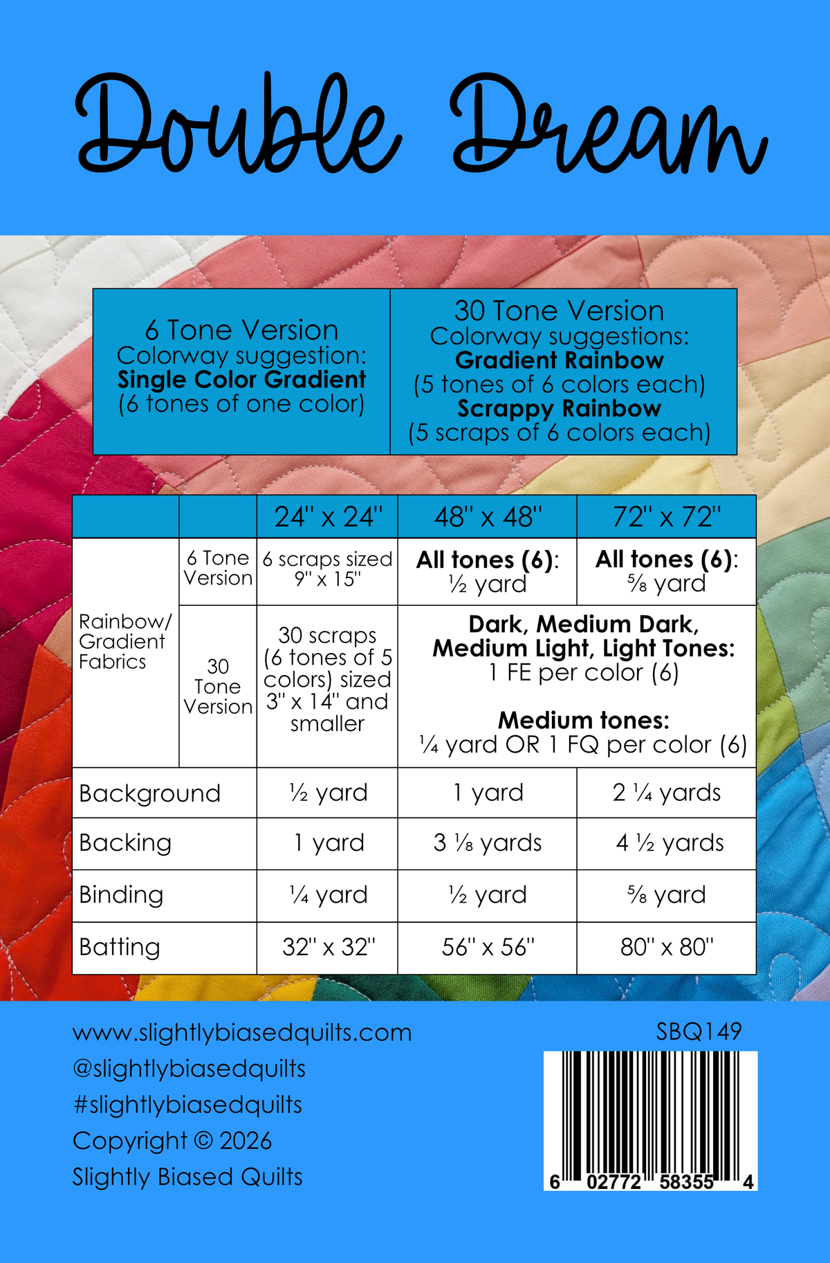 Double Dream PAPER Quilt Pattern