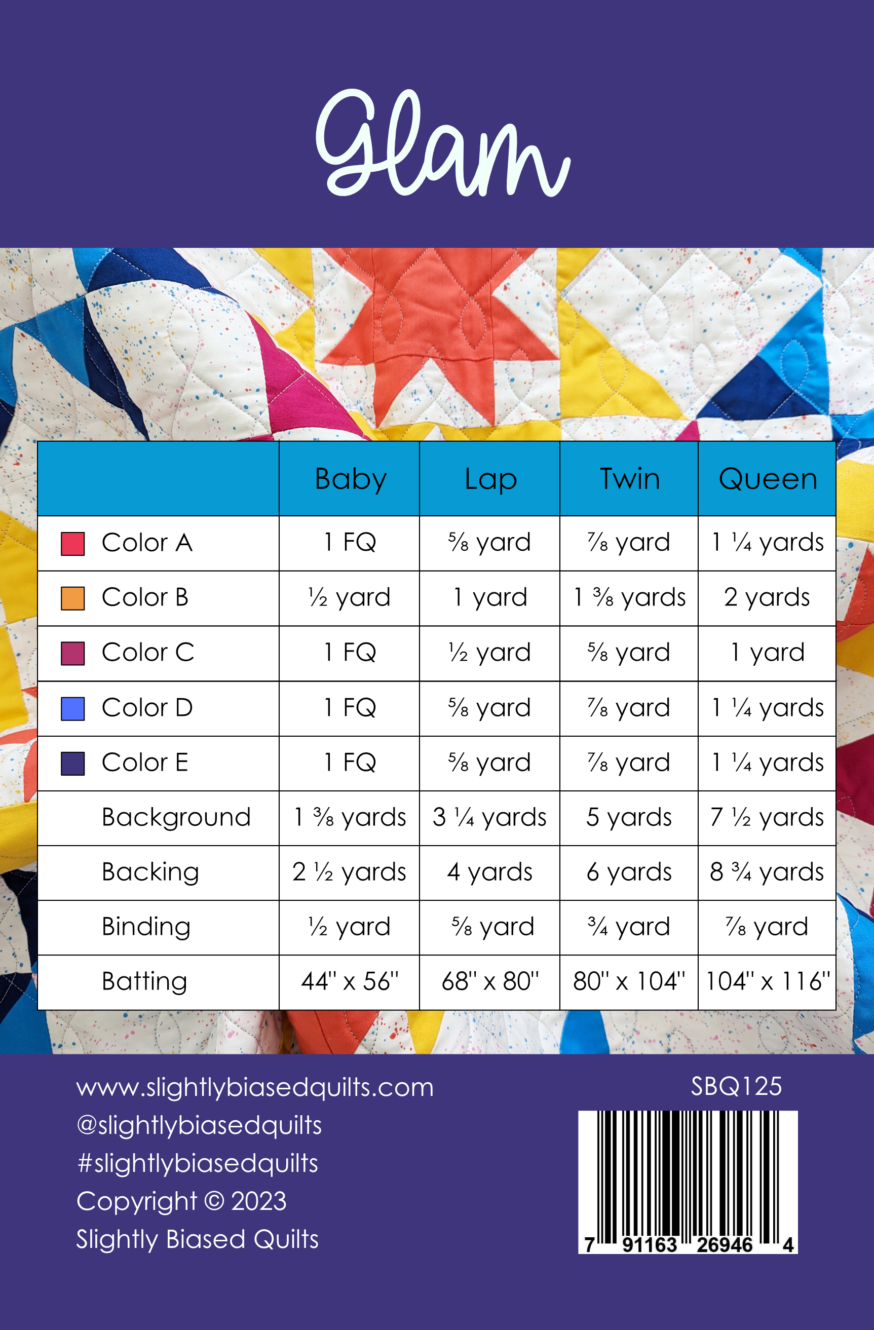 Glam PAPER Quilt Pattern