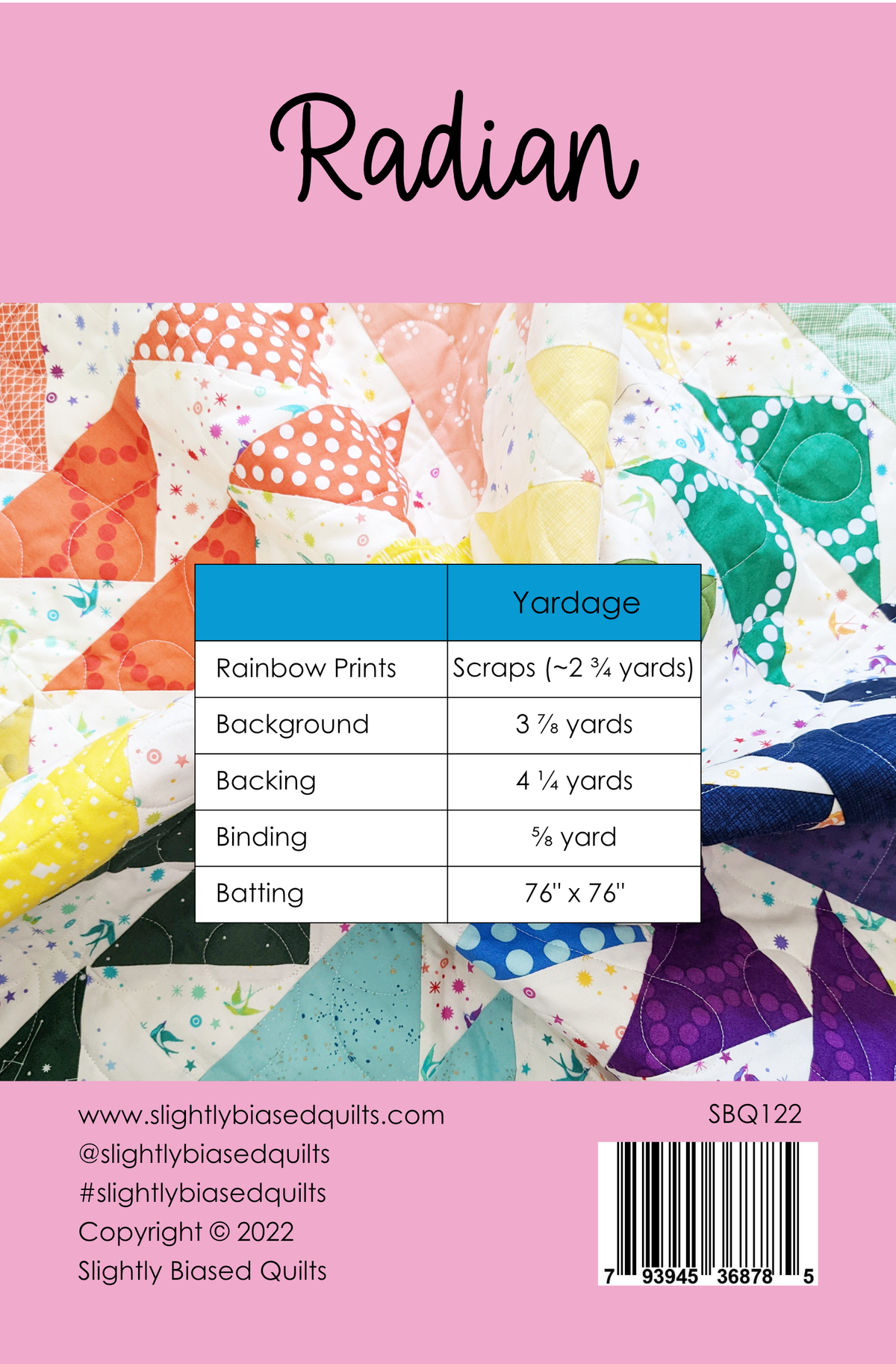 Radian PDF Quilt Pattern - Automatic Download – Slightly Biased Quilts