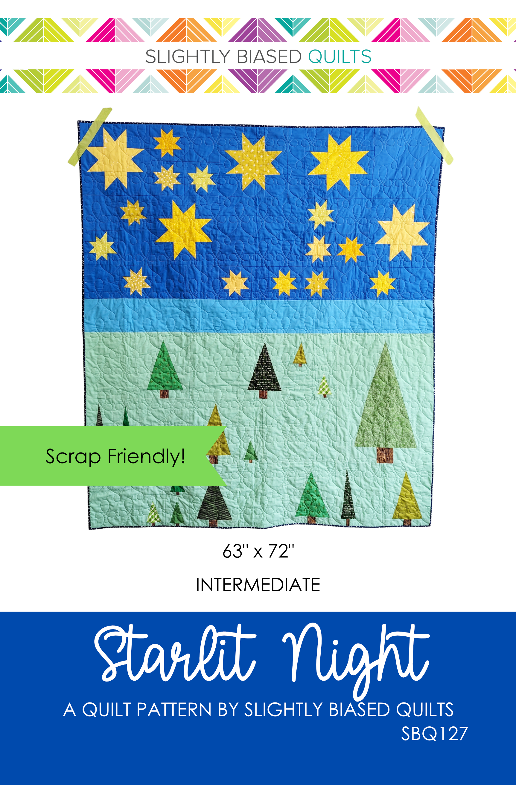 Starlit Night PAPER Quilt Pattern