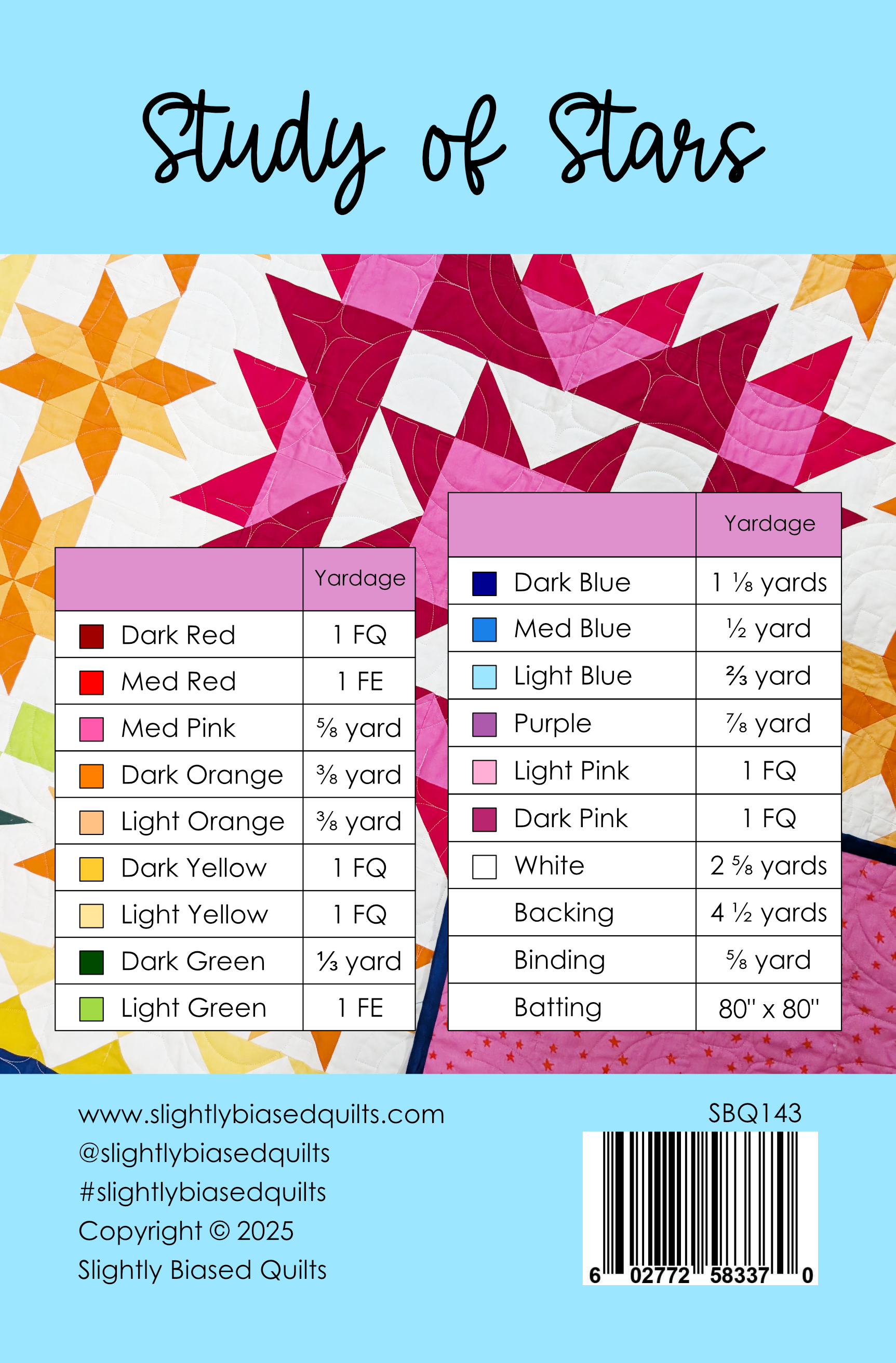 Study of Stars PDF Quilt Pattern - Automatic Download